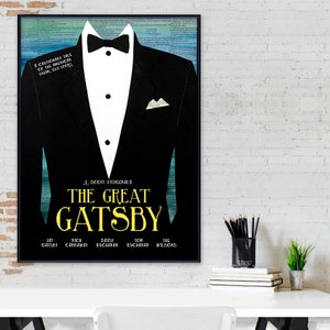 El gran Gatsby - F. Scott Fitzgerald - Impresión literaria de novela clásica. Papel de bellas artes, laminado o enmarcado. Varios tamaños disponibles