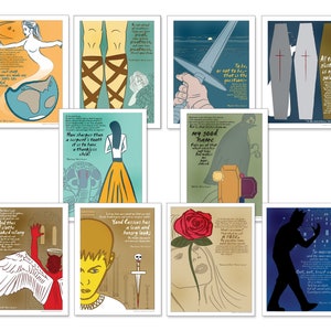 Shakespeare Literary Quote Poster Set. Discount Classroom Bundle Featuring Macbeth, Hamlet, Romeo and Juliet, and More