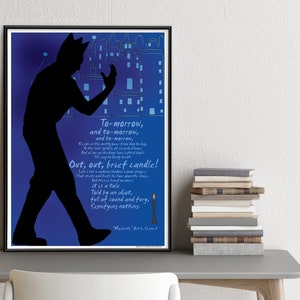 Shakespeare Macbeth Brief Candle. Literary Quote Art Print.  Educational Classroom Poster.  Plain, Laminated or Framed. Multiple Sizes