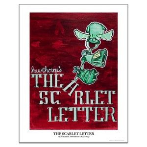 La letra escarlata: clásicos en estilo grafiti: póster de arte literario DESCARGA DIGITAL