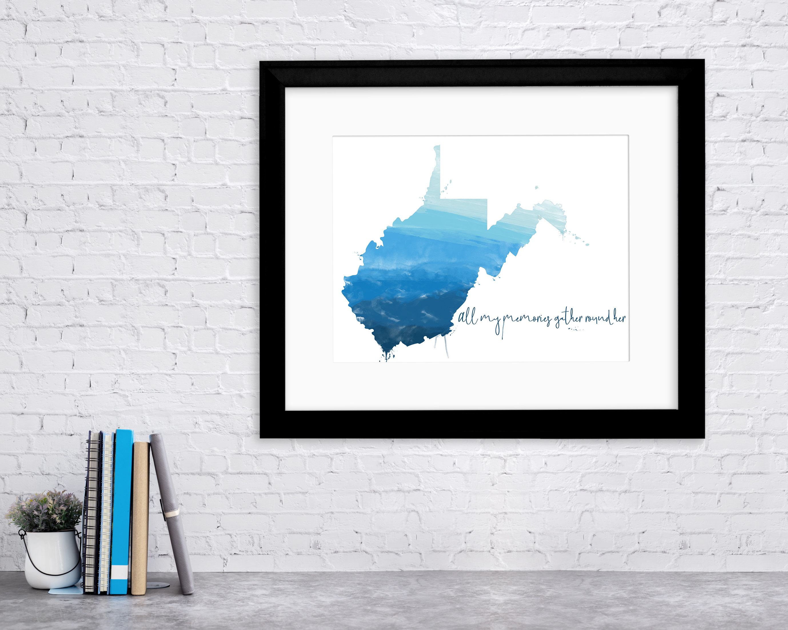 West Virginia All My Memories Gather Round Her Country Etsy
