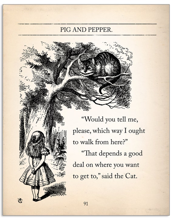 Alice Au Pays Des Merveilles Encadree Imprimer Citation Tentures Murales Tapis Maison Terazdzieci Pl