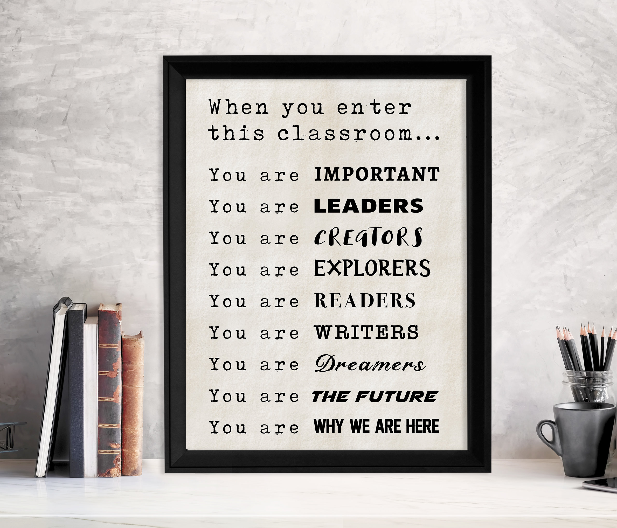 When You Enter This Classroom Print. Inspirational and - Etsy