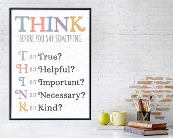 THINK Before You Speak Guidance Art Print