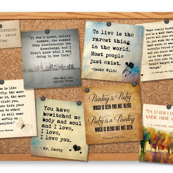 Inspirational Literary Quote 7 Poster DIGITAL DOWNLOAD Bundle