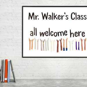 All Welcome Customized Art Print. Diversity and Inclusivity Poster. Matte Paper, Laminated or Framed. Multiple Sizes