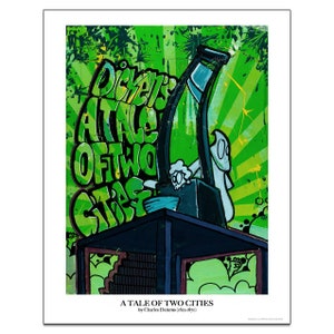 A Tale of Two Cities Graffiti-Style Classics - Literary Art Poster DIGITAL DOWNLOAD