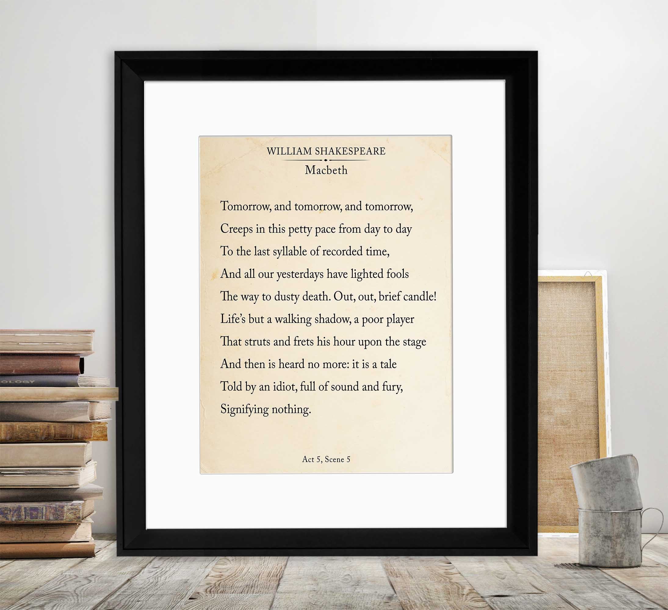 Macbeth Out Out Brief Candle Macbeth Out Out Brief Candle Shakespeare Book Page Style | Etsy Schweiz