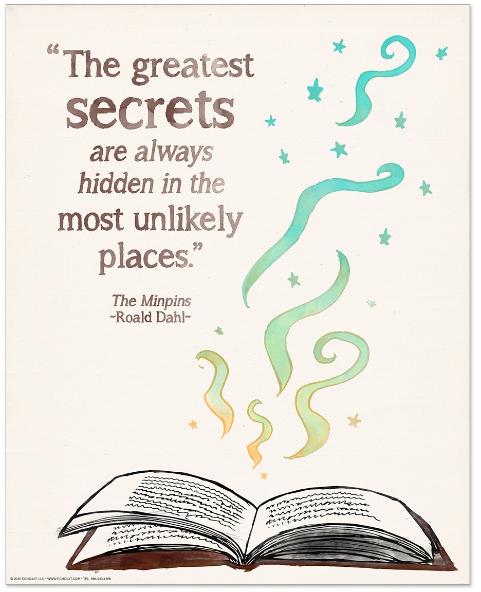 Roald Dahl Greatest Secrets Children's Literary Quote Etsy