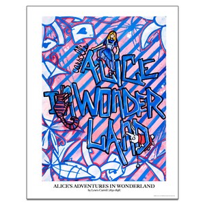 Alice in Wonderland Graffiti-Style Classics - Literary Art Poster DIGITAL DOWNLOAD