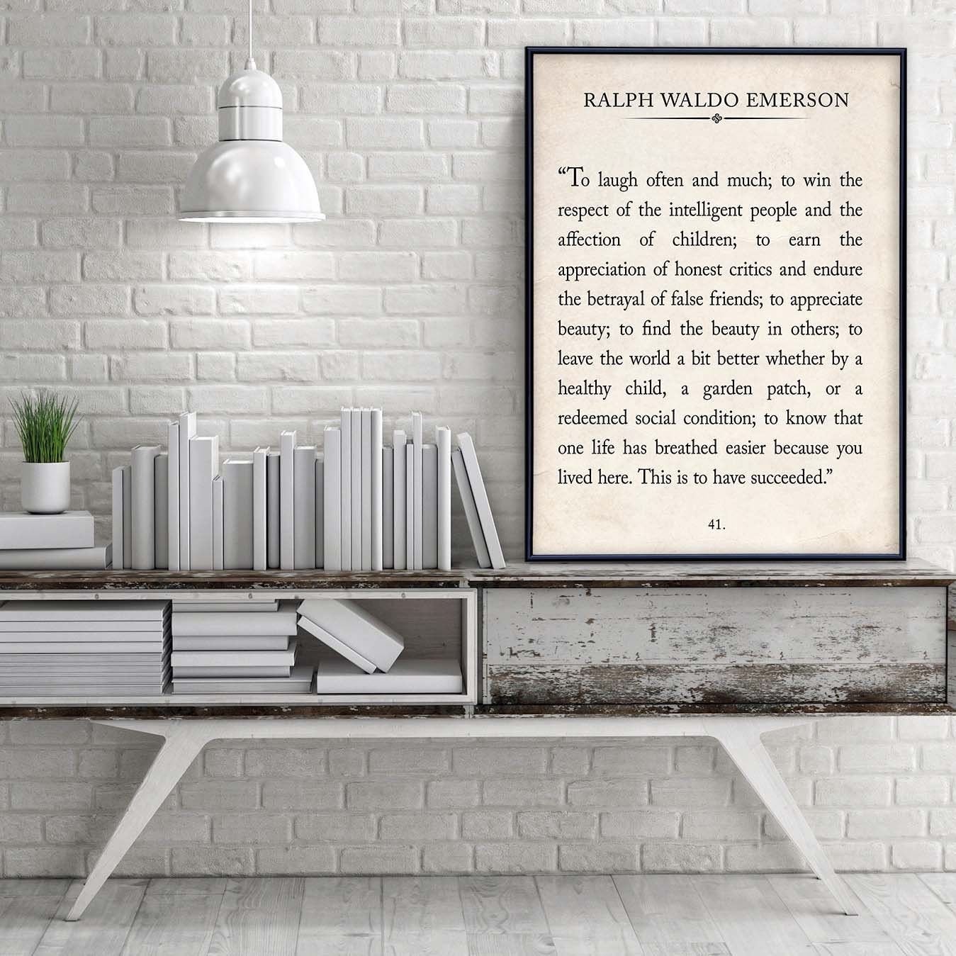 Ralph Waldo Emerson Vintage Book Page Literary Quote Art Print for Home ...