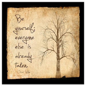 Oscar Wilde Be Yourself Literary Quote Poster DIGITAL DOWNLOAD
