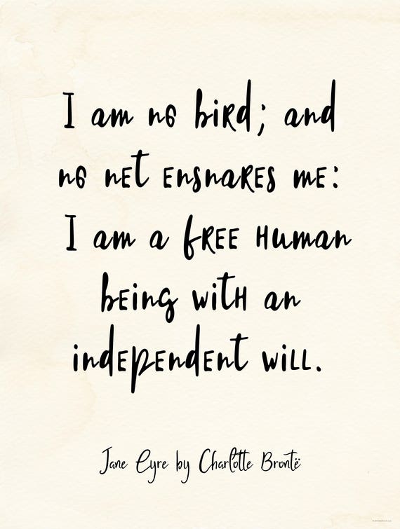 Independent Will Jane Eyre Vintage Style Quote Poster For Etsy Custom Quotes Jane Eyre Independent Will Jane Eyre Vintage Style Quote Poster For Etsy Custom Quotes Jane Eyre