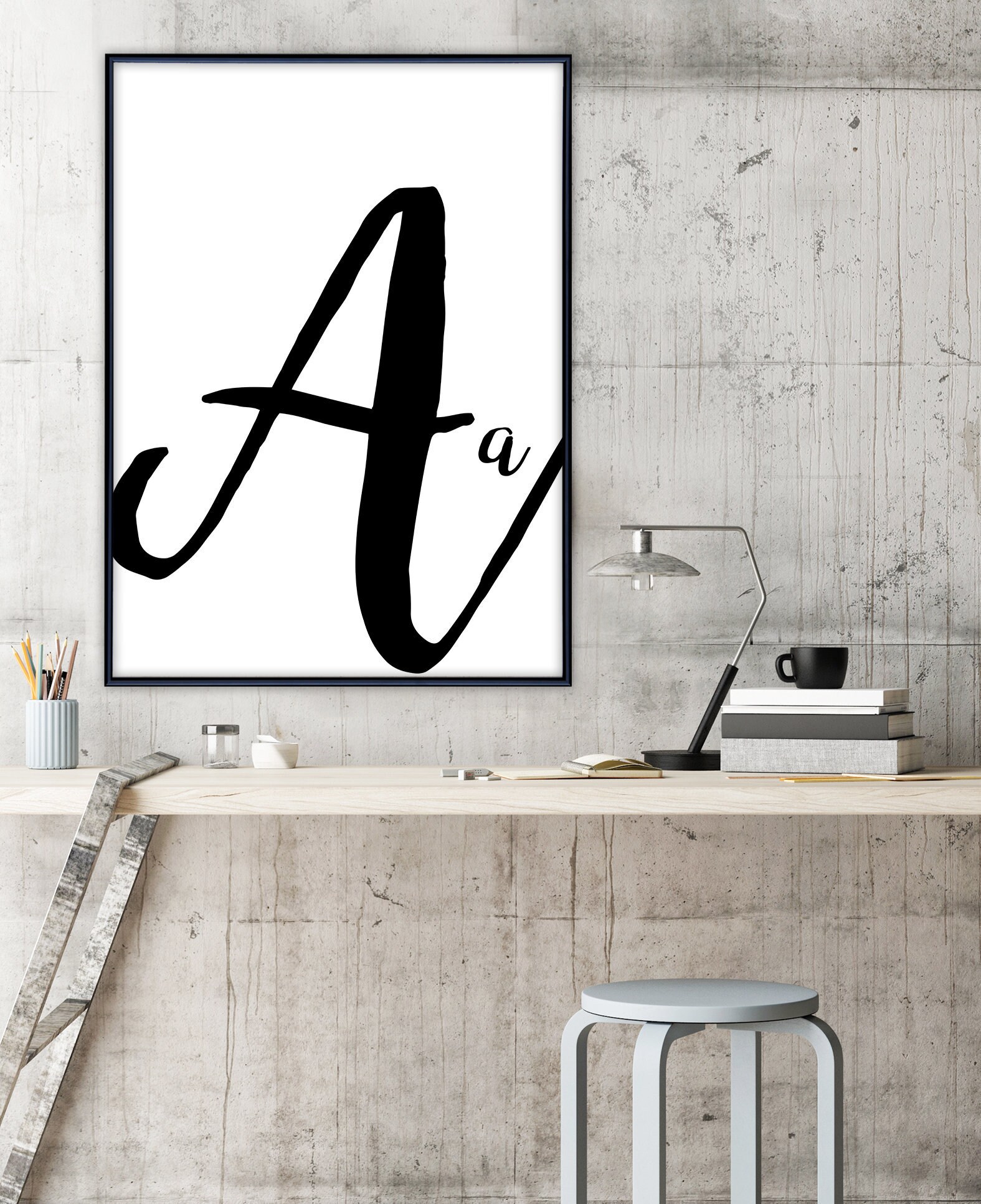 Calligraphy Alphabet Fine Art Print. Choose your letter | Etsy