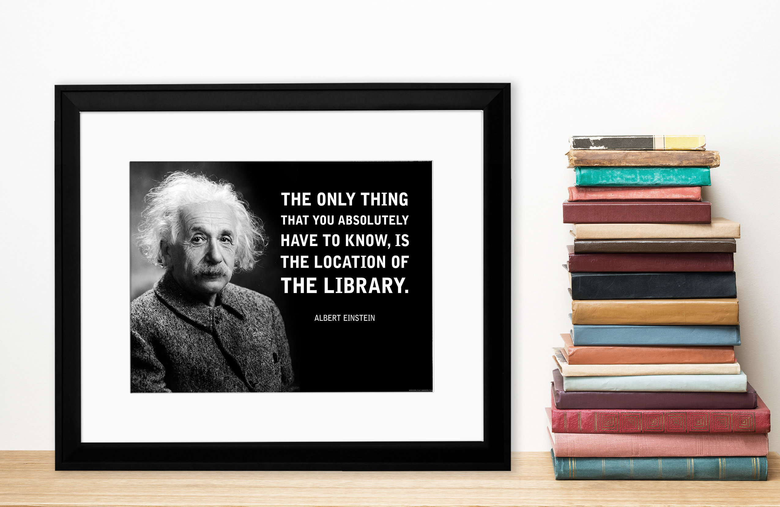 Location of the Library Albert Einstein Quote Fine Art Print. Etsy