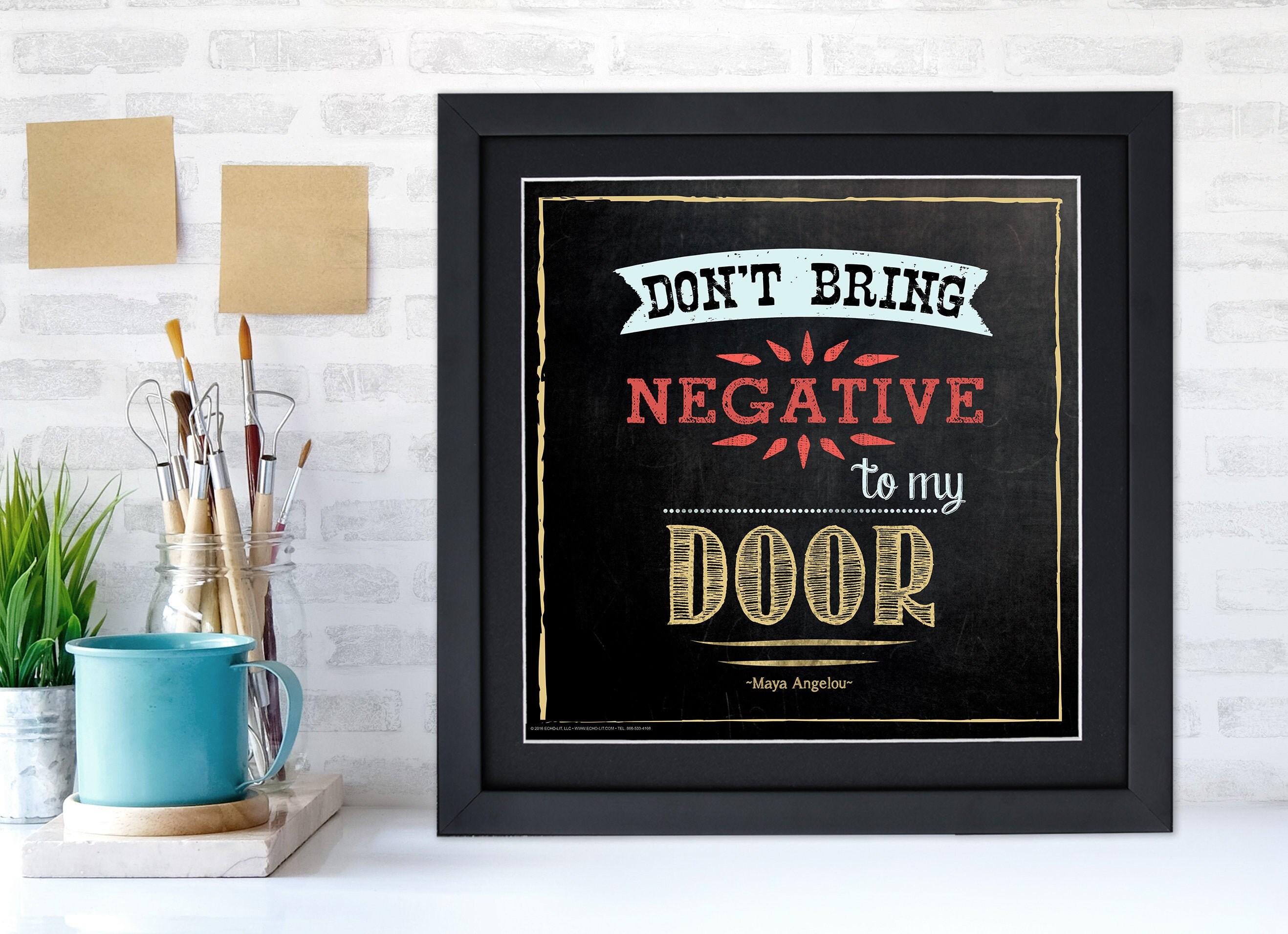 Don't Bring Negative to my Door Inspirational Quote | Etsy