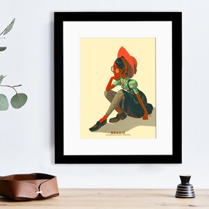 Flatwoods Monster Braxie Glen Brogan Art Print. Fine Art Paper, Laminated, or Framed