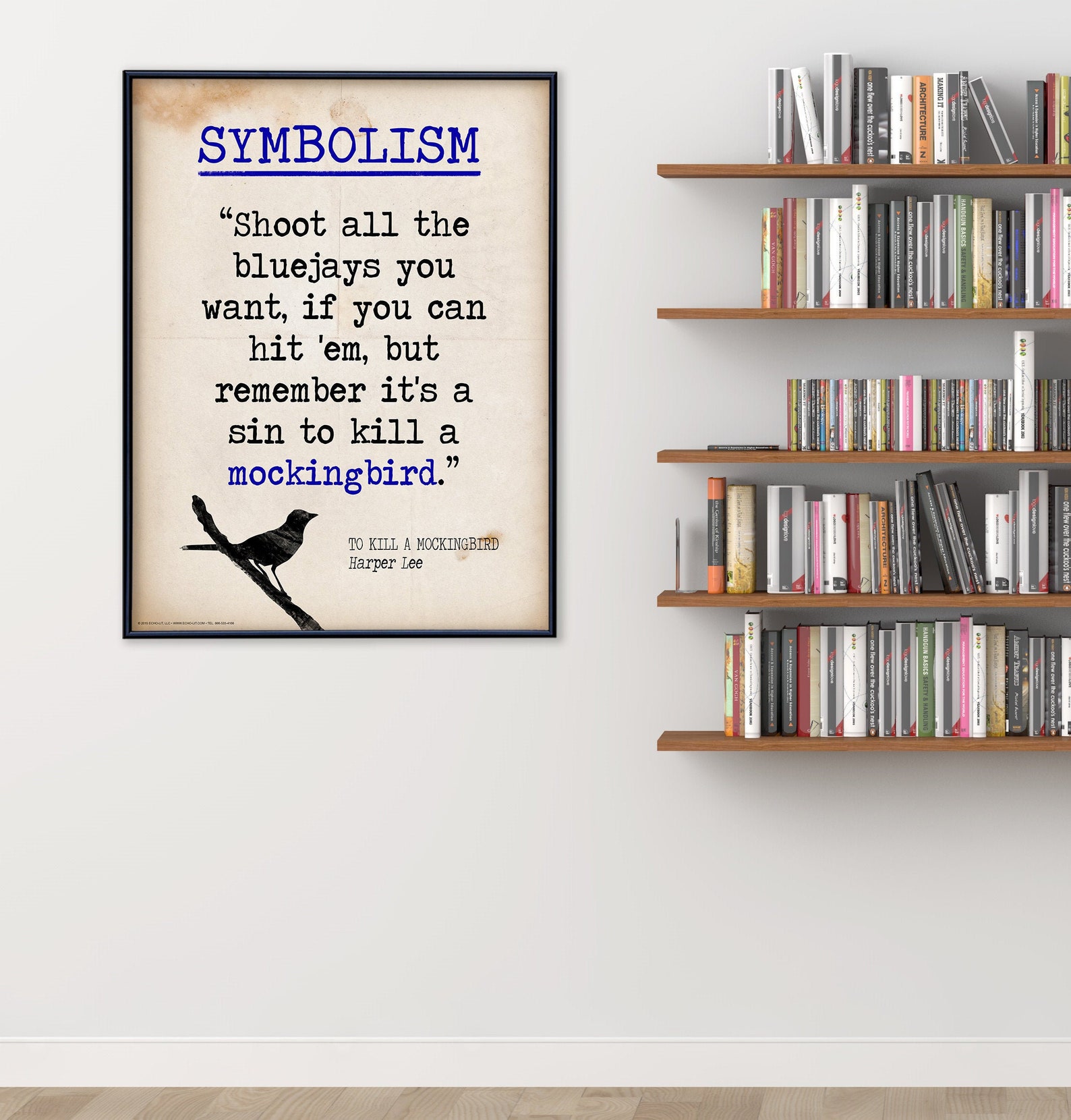 To Kill a Mockingbird Symbolism Quote Educational Art Print Etsy