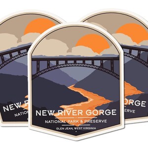 New River Gorge National Park Set of 3 Stickers