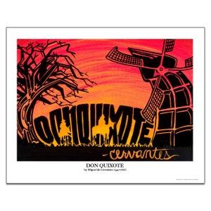 Don Quixote Graffiti-Style Classics - Literary Art Poster DIGITAL DOWNLOAD