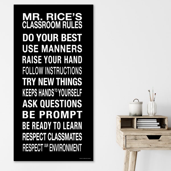 Classroom Rules Sign - Etsy