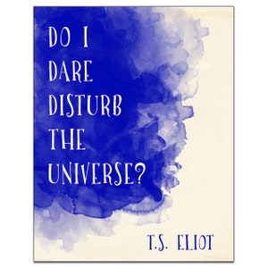 T.S. Eliot Powerful Inspiration Literary Art Poster DIGITAL DOWNLOAD