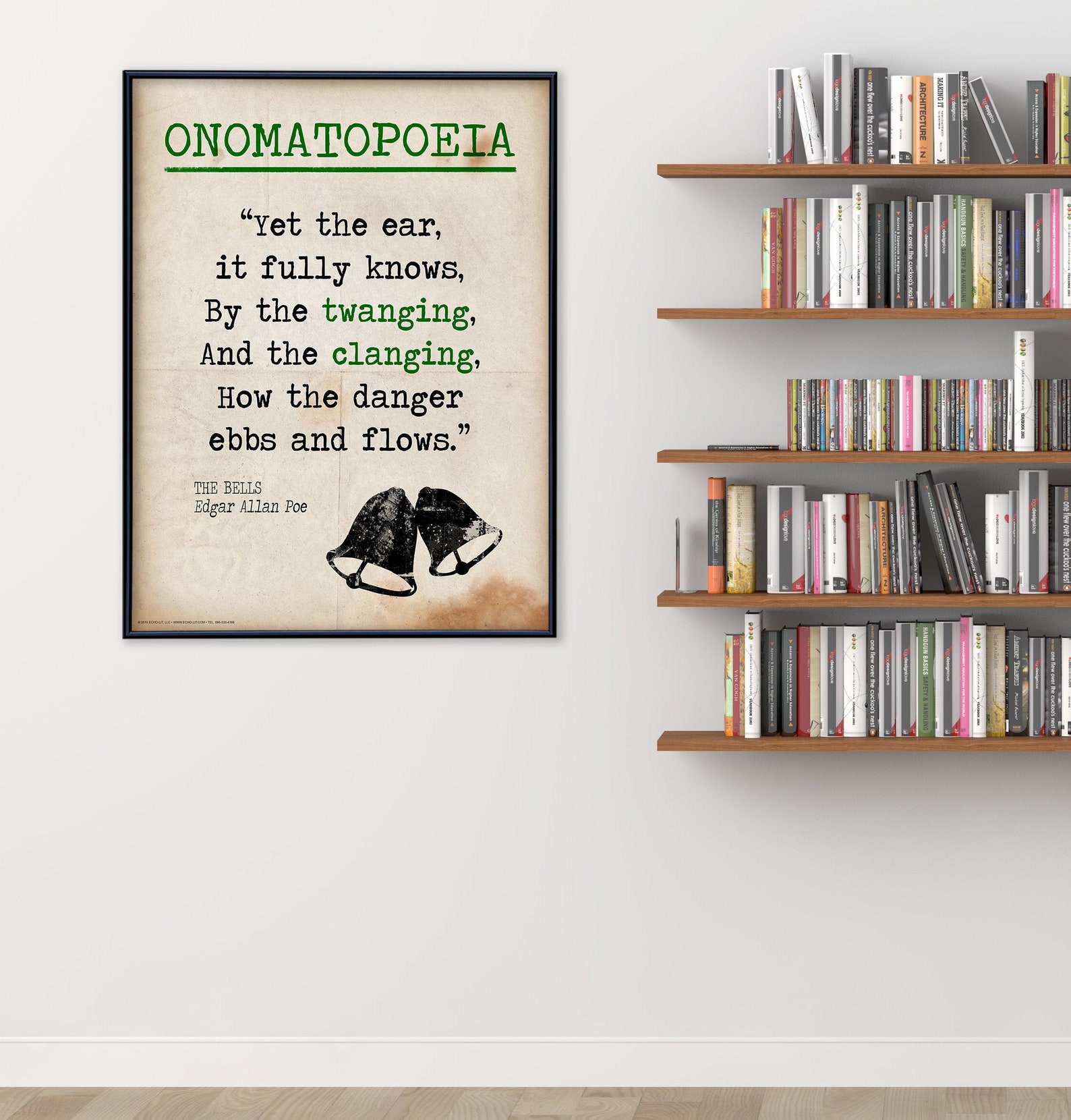 The Bells Onomatopoeia Quote Educational Art Print Featuring Etsy