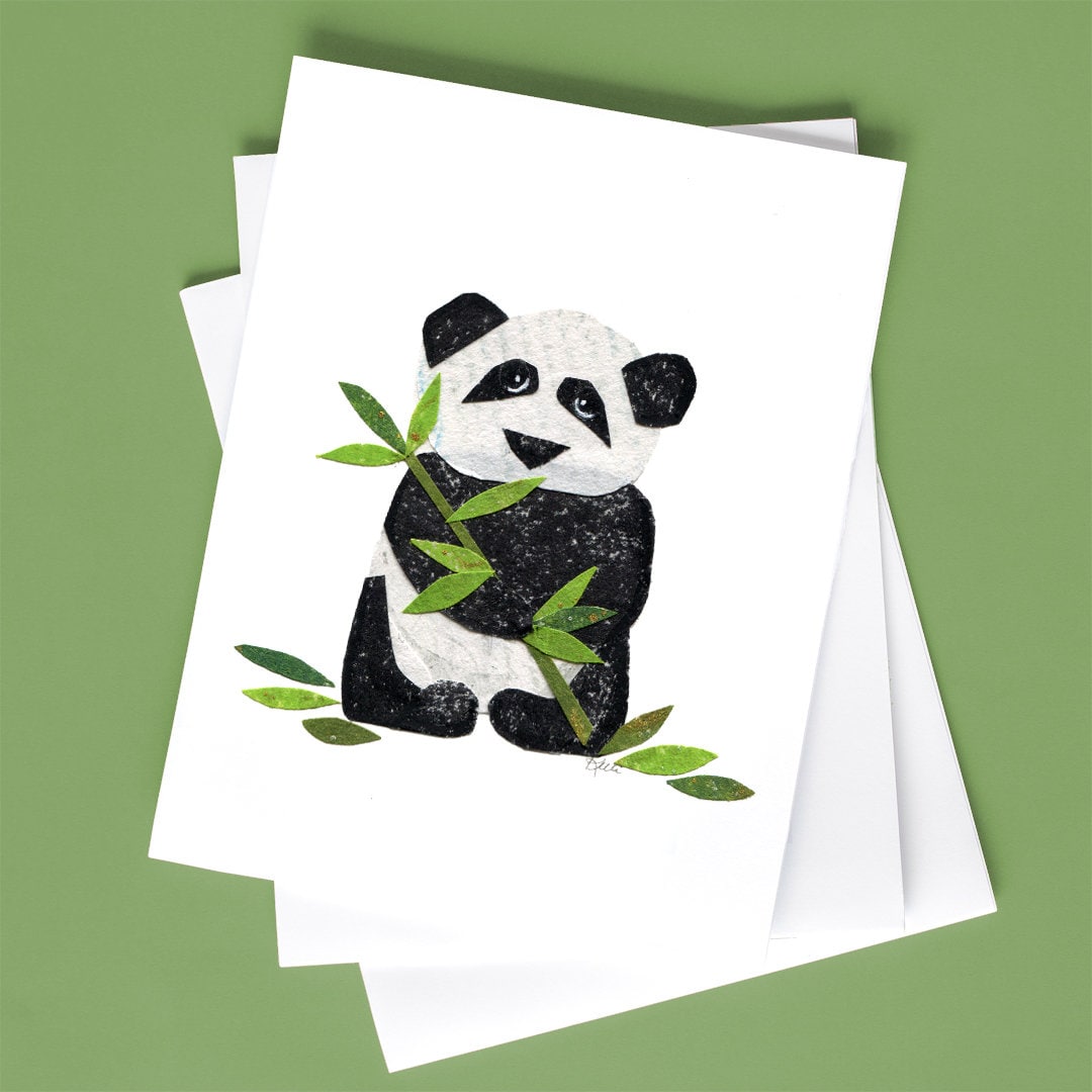 Square Panda Greeting Cards For Sale
