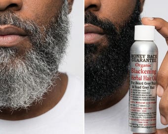 Hair Blackening Oil: Herbal Gray Hair Treatment with Amla & Henna