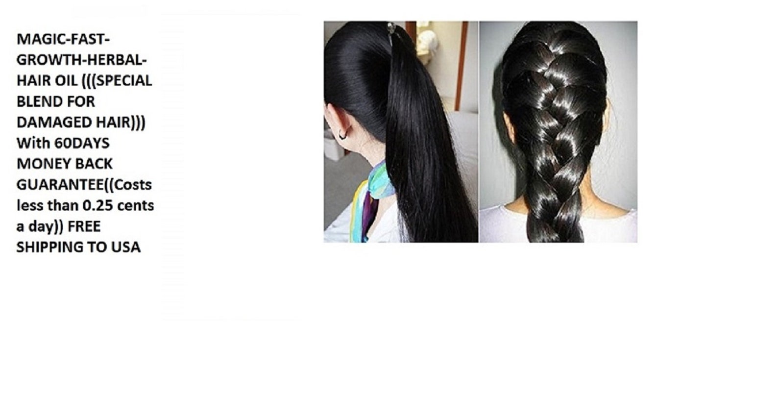 Magicfastgrowthhairoilspecial Blend for Damaged Hair 60 Days Money