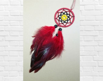 Mini Dream Catcher, Beaded Dreamcatcher, Car Pendant, New Driver Ornament