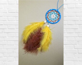 Mini Dream Catcher, Beaded Dreamcatcher, Car Mirror Hanging, New Driver Ornament