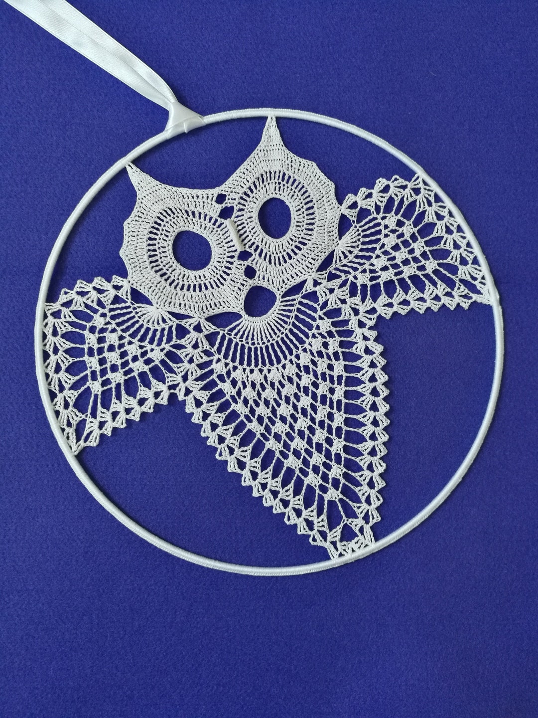 Crochet Owl Wall Decor, Nursery Wall Art, Bedroom Decor, Owl Gift Etsy