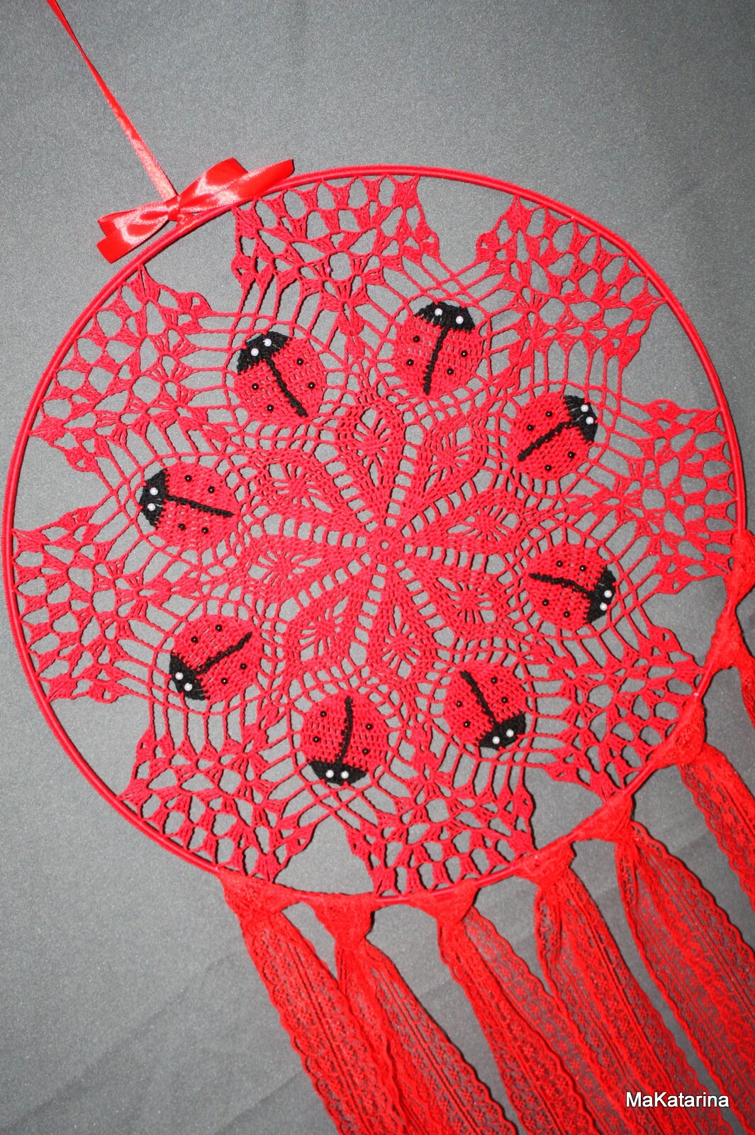 Ladybug Dreamcatcher Decoración de la habitación del bebé Etsy España