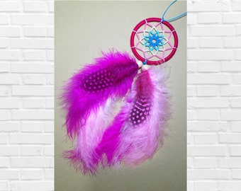 Mini Mandala Dream Catcher, Beaded Dreamcatcher, Car Charm, New Driver Ornament