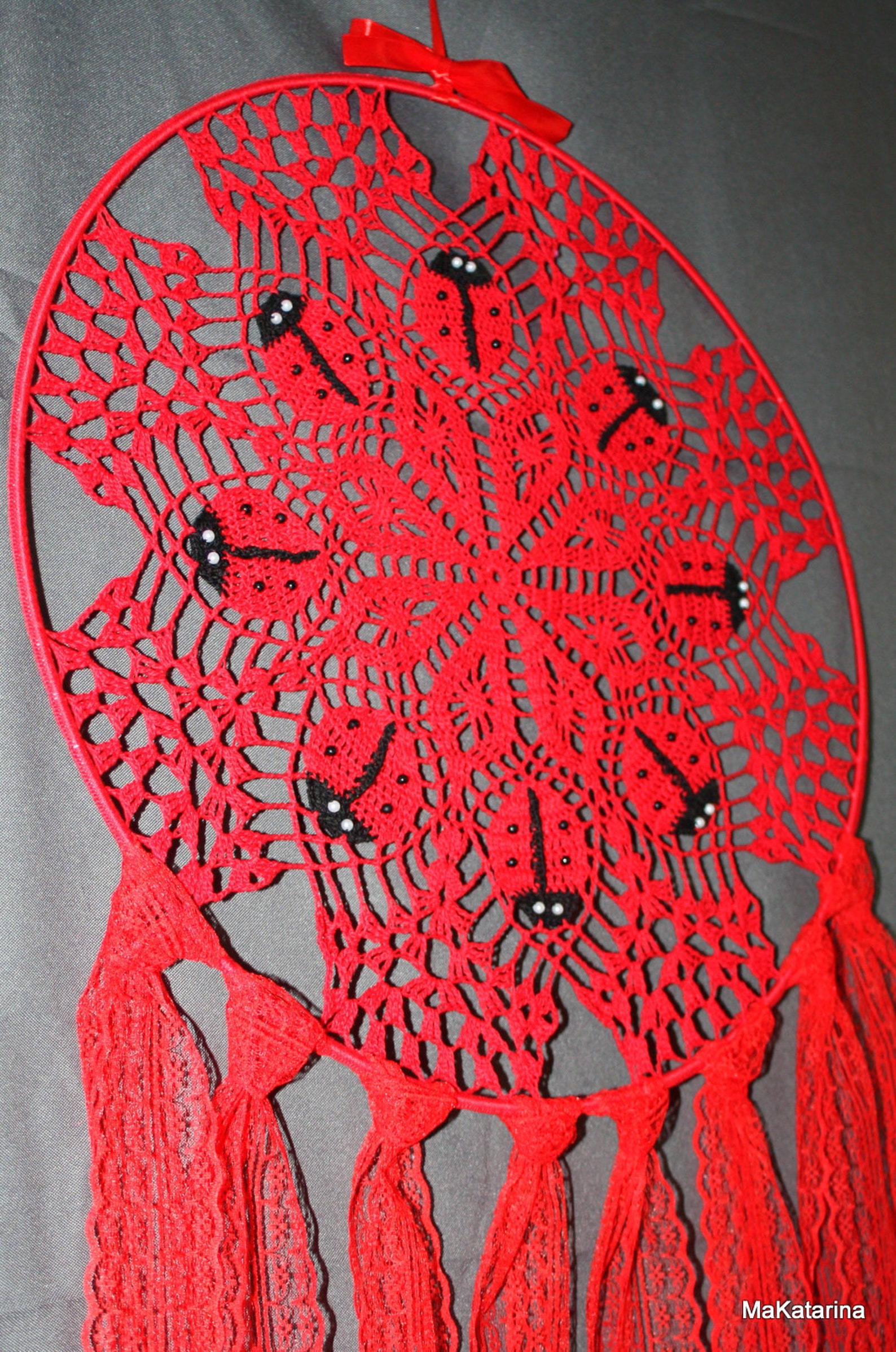 Ladybug Dreamcatcher Baby Room Decor Babyshower Gift Etsy