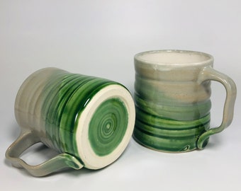 Green and Grey 10 oz Mug / Coffee Mug