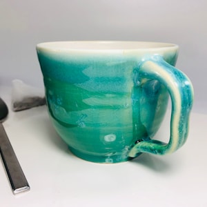 Green Tea Cup / Handmade Ceramic