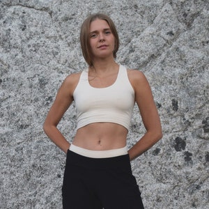 Compression Crop Hemp, Organic Cotton Base Layer Bra