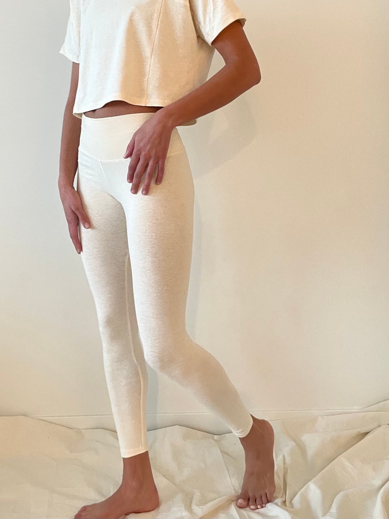 Leggings Hemp, Organic Cotton BASE LAYER Thin Fabric image 4