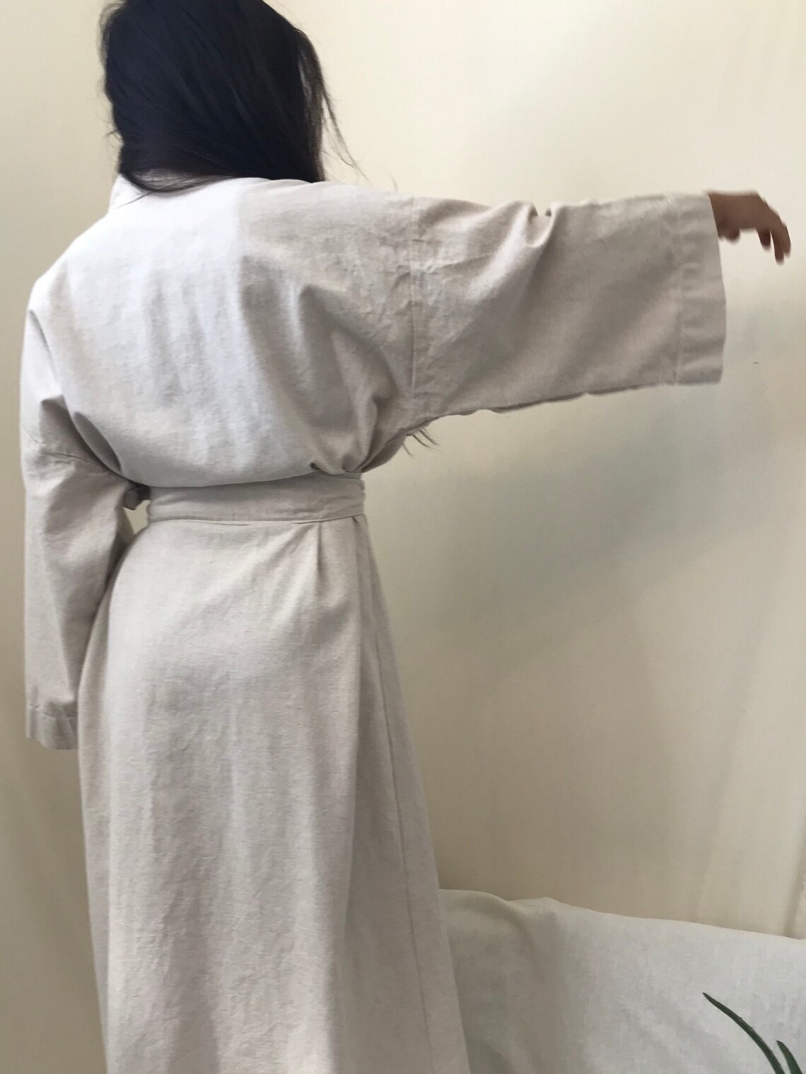 Robe Organic Linen Cotton Blend Etsy