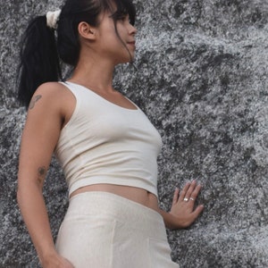 Classic Crop Hemp, Organic Cotton Base Layer Top Lightweight Fabric