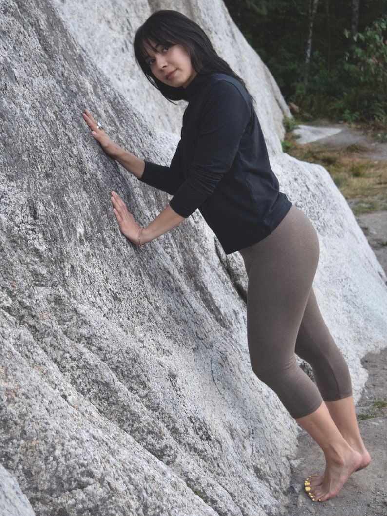 Capri Hemp, Organic Cotton BASE LAYER Leggings Thin Fabric image 5