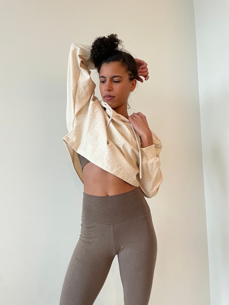 Leggings Hemp, Organic Cotton BASE LAYER Thin Fabric Taupe