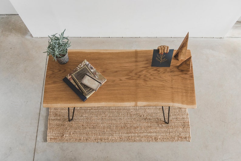 Wooden Desk Minimalist Furniture Minimalist Table Live Edge | Etsy