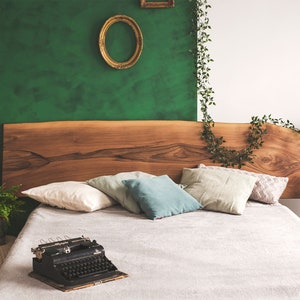 Wood Headboard King Queen Available in Oak Walnut Pine