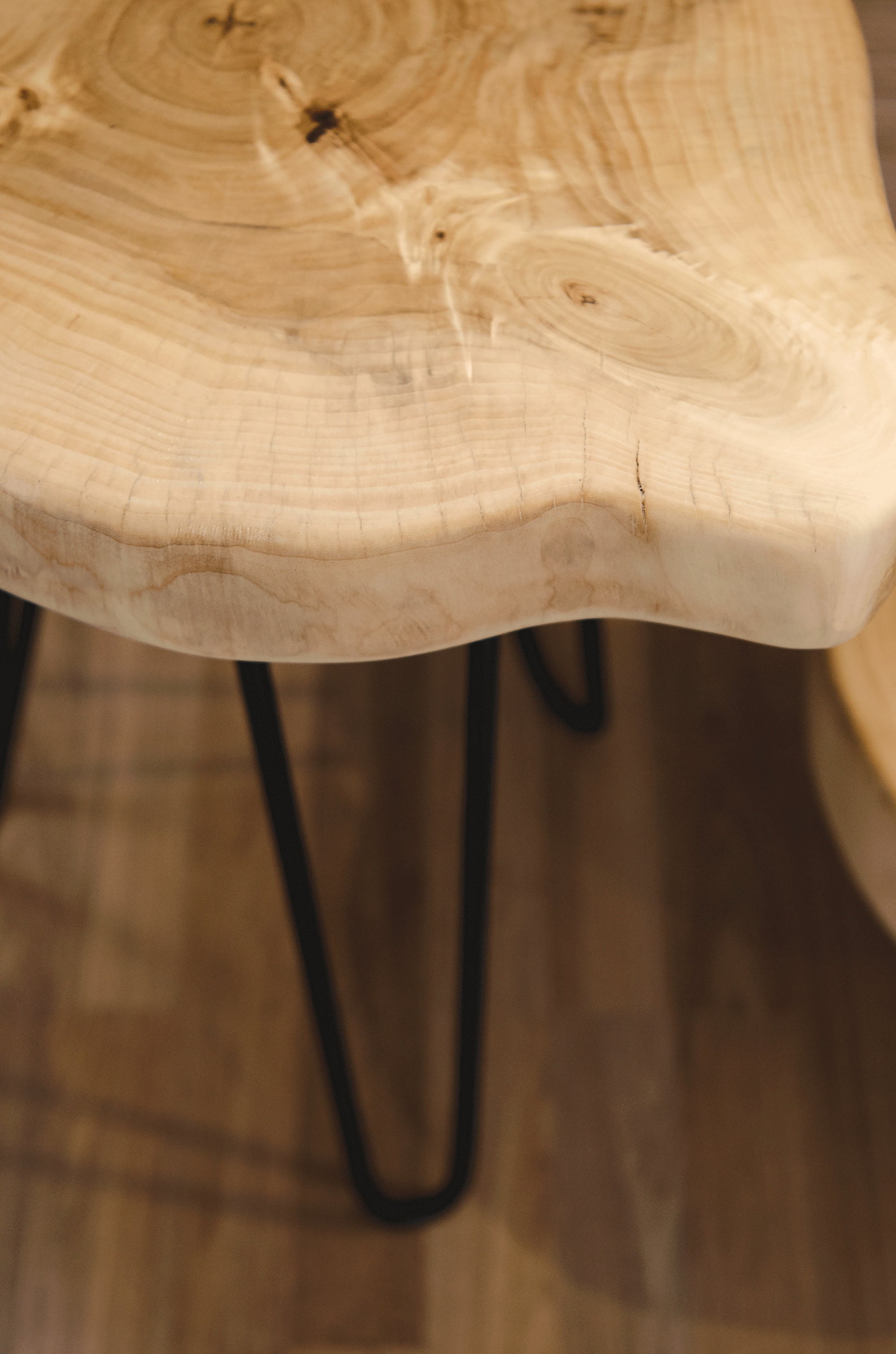 Handmade Wooden Table Small Wooden Bedside Table Hairpin Etsy