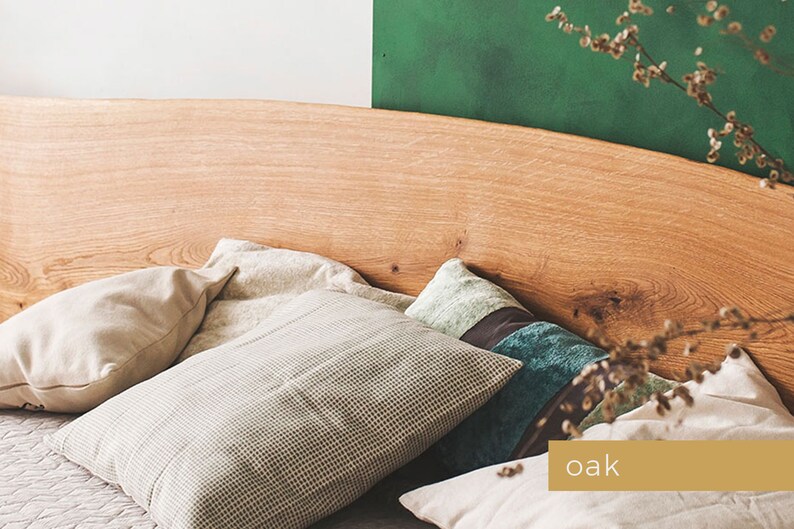 Headboard King Floated Queen Headboard Natural Wood Etsy