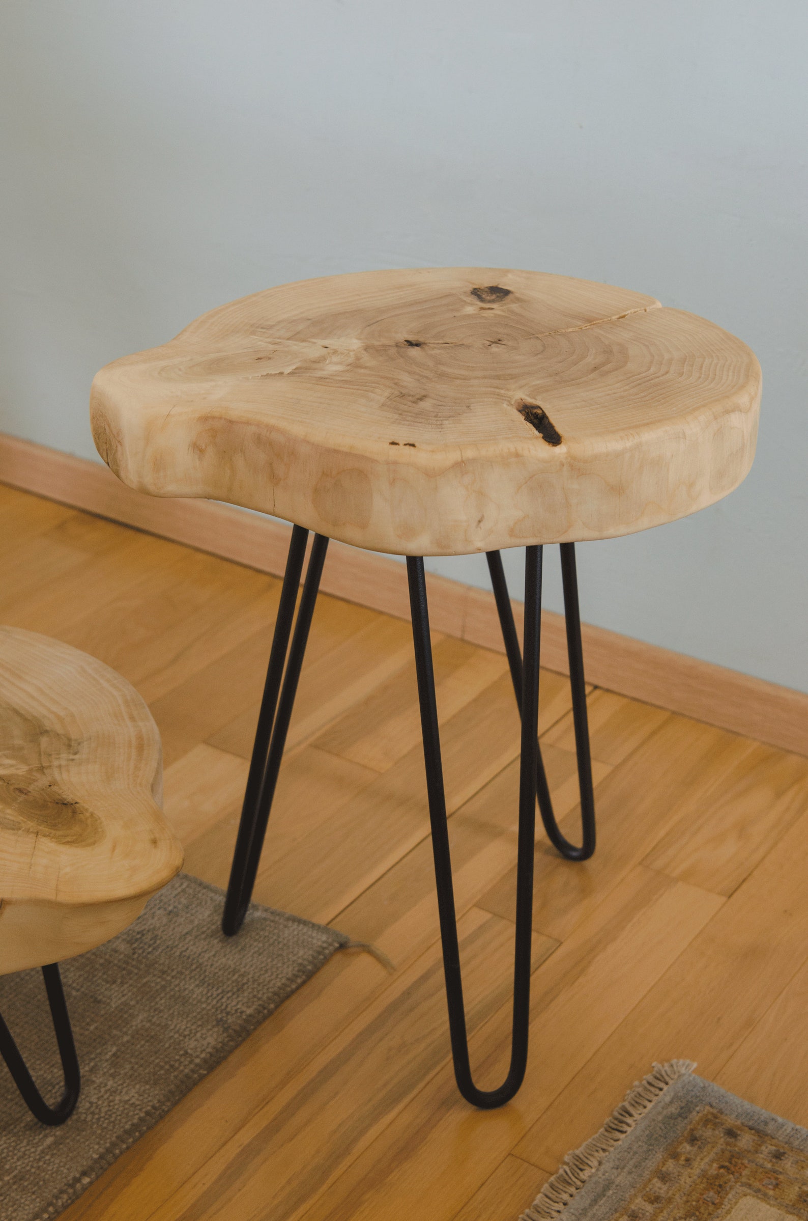 Handmade Wooden Table Small Wooden Bedside Table Hairpin Etsy