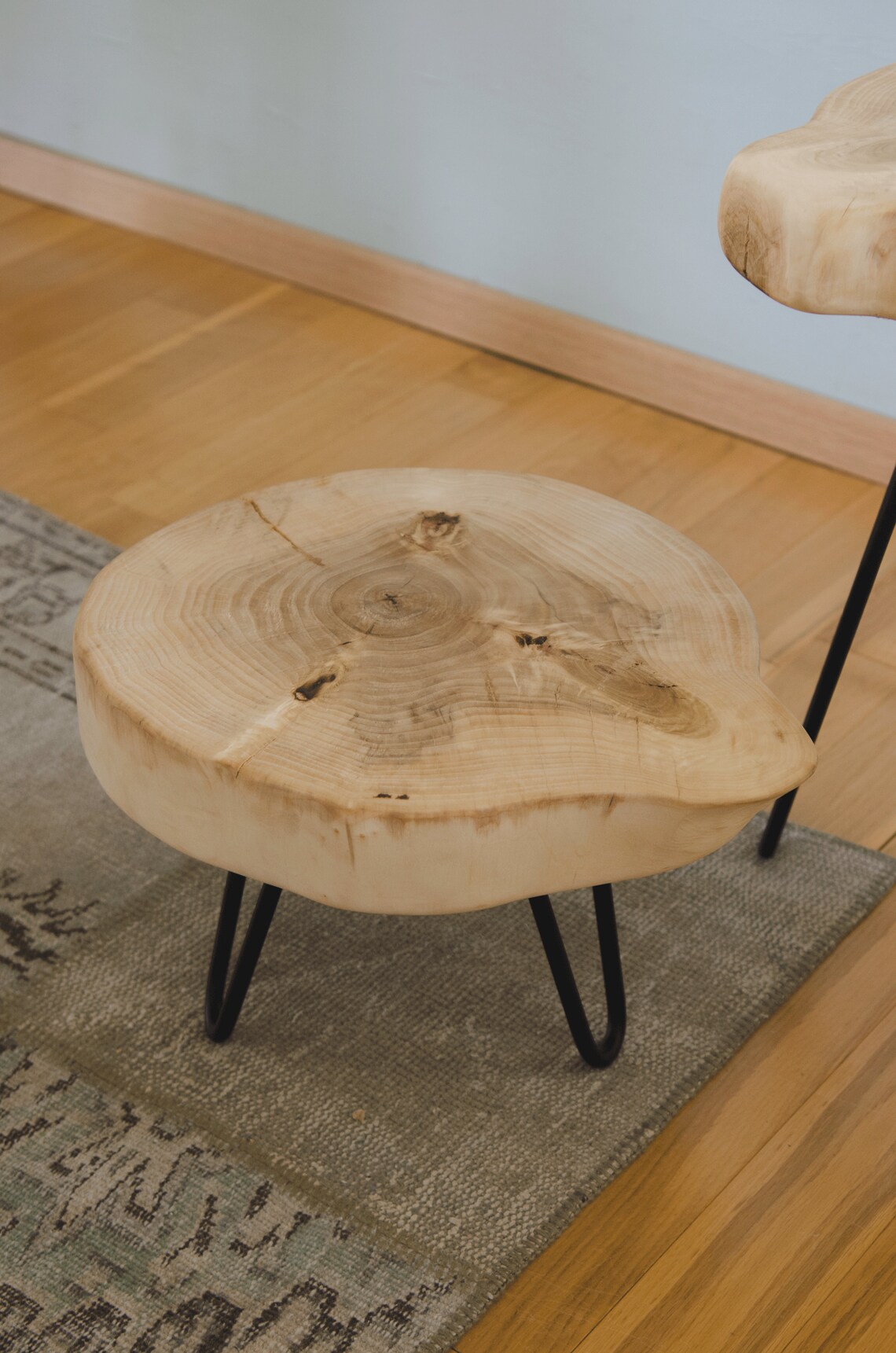 Handmade Wooden Table Small Wooden Bedside Table Hairpin Etsy